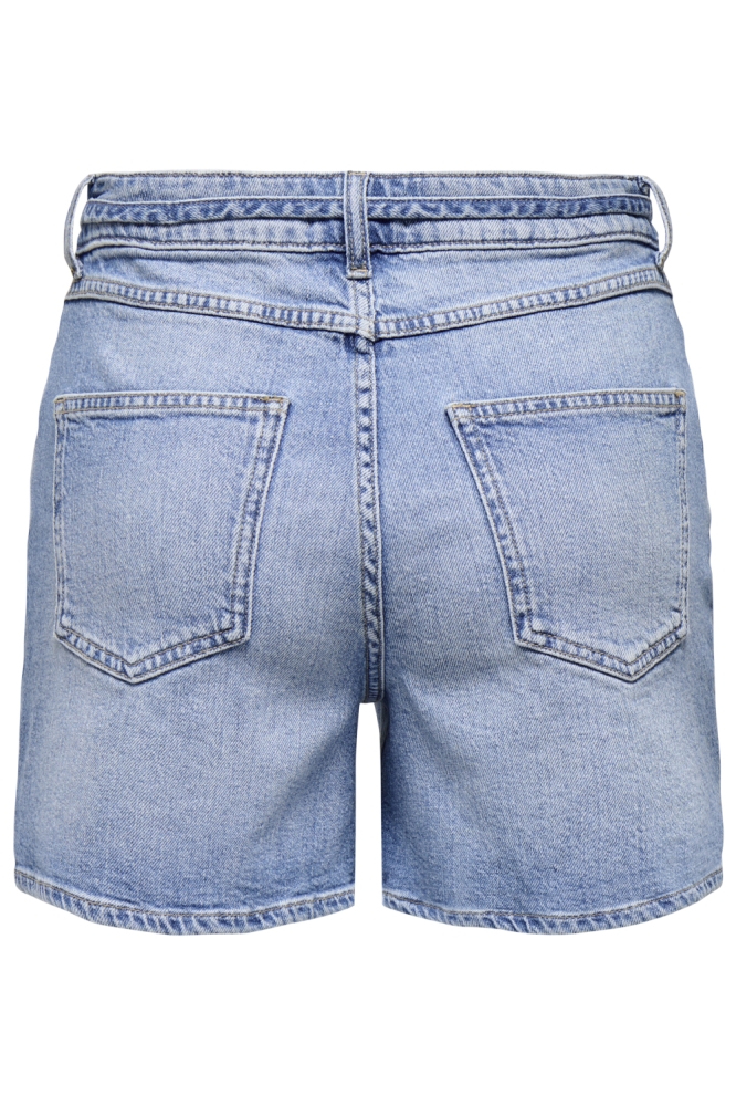 ONLGIANNA MW BELTED SHORTS AZG DNM 15340706 LIGHT BLUE DENIM